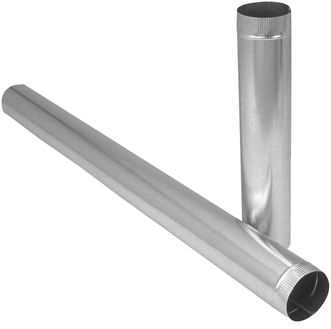 Imperial GV0354 Round Pipe, 4 in Dia, 15 in L, Galvanized Steel, Pack of 10