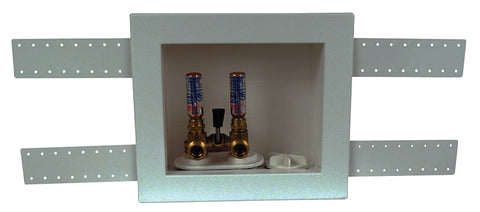 Oatey Quadtro 38545 Washing Machine Outlet Box, 1/2 in Connection, Polystyrene
