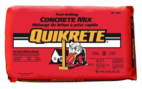 Quikrete 100425 Series Concrete Mix, Brown/Gray, Granules, 25 kg Bag, 20 to 40 min Drying Time