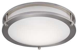 Boston Harbor CL200AC Flush Mount Ceiling Fixture, 120 V, 15 W, 1-Lamp, LED Lamp, 1050 Lumens, 3000 K Color Temp