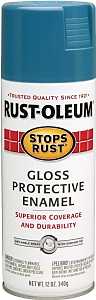 Rust-Oleum 269292 Rust Preventative Spray Paint, 12 oz Can, 6 to 10 sq-ft Coverage Area, Oil Base, Gloss, Maui Blue