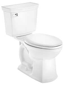 American Standard VorMax 727AA121.020 Complete Toilet, Elongated Bowl, 1.28 gpf Flush, 12 in Rough-In, 16-1/2 in H Rim