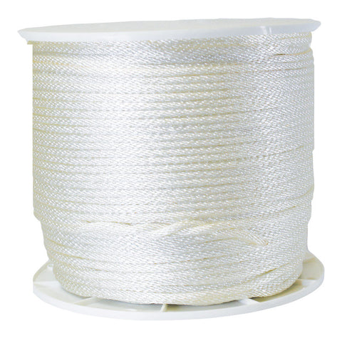 Wellington 1/4 in. Dia. x 1000 ft. L Solid Braided Nylon Rope White