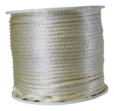 Wellington 3/8 in. Dia. x 500 ft. L Solid Braided Nylon Rope White