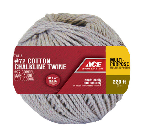 Ace 1/8 in. Dia. x 220 ft. L Twisted Cotton Cord Natural
