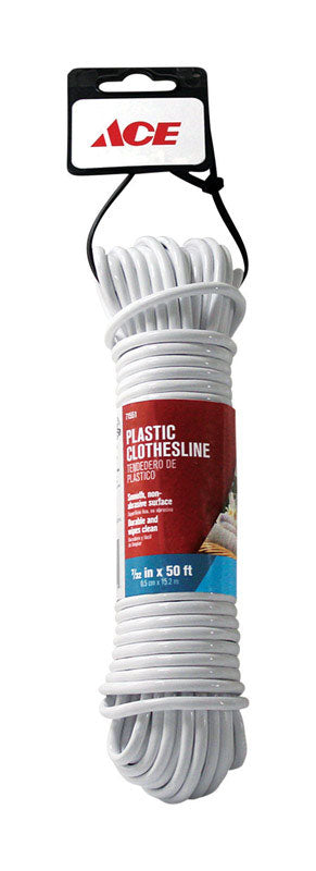 Ace 50 ft. L White Plastic Clothesline
