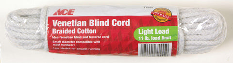 Ace 9/64 in. Dia. x 48 ft. L Solid Braided Cotton Venetian Blind Cord White