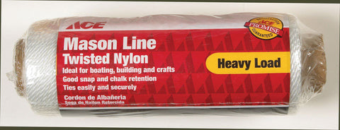Ace 21 in. Dia. x 215 ft. L Twisted Nylon Mason Line White