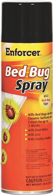 Enforcer EBBK14 Bedbug Killer, Liquid, Spray Application, 14 oz Aerosol Can