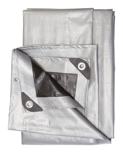 Ace Silver/Black Heavy Duty Tarp 16 ft. W x 20 ft. L