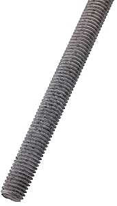 National Hardware N825-004 Threaded Rod, 3/8 in Dia, 72 in L, A Grade, Steel, Galvanized, UNC Thread, 2/PK