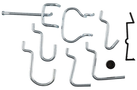 National Hardware N112-060 Series Peg Hook Assortment, 1/8, 1/4 in Opening, Steel, Zinc, 6/BX