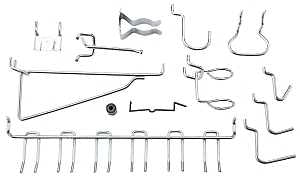 National Hardware N112-062 Series Peg Hook Assortment, 1/8, 1/4 in Opening, Steel, Zinc, 6/PK