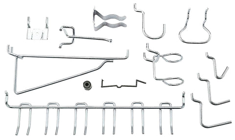 National Hardware N112-062 Series Peg Hook Assortment, 1/8, 1/4 in Opening, Steel, Zinc, 6/PK