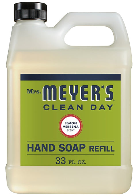 Mrs. Meyer's 12163 Hand Soap Refill, Liquid, Lemon Verbena, 33 oz Jug