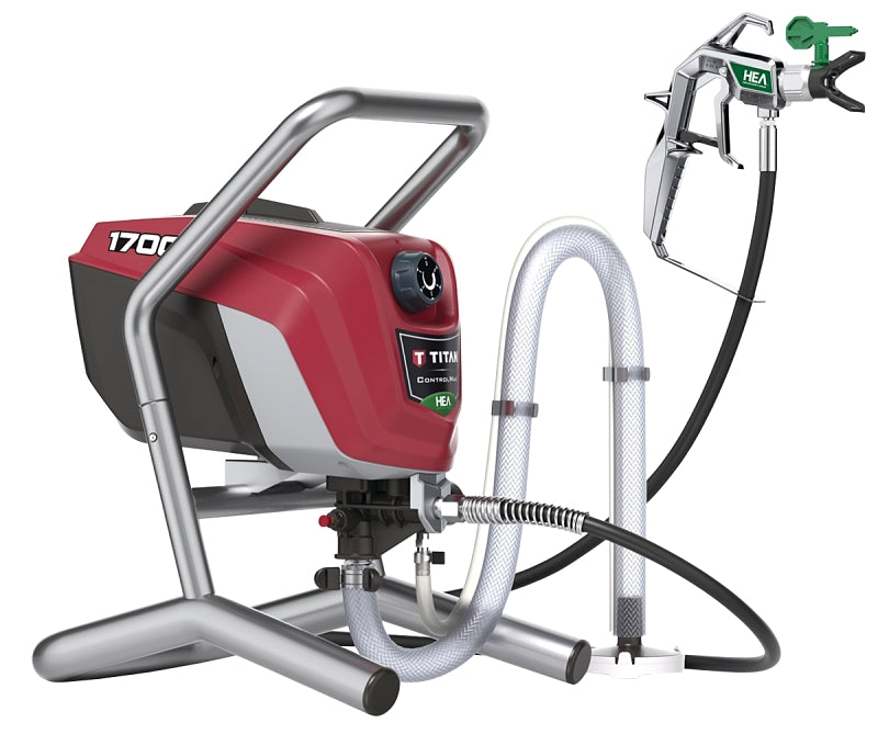 Titan 0580009 Airless Paint Sprayer, 0.6 hp, 50 ft L Hose, 0.017 in Ti ...
