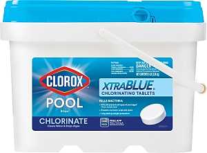 Clorox POOL & Spa XtraBlue 23005CLX Chlorinating Tablet, Solid, Chlorine, 5 lb, Pack of 4