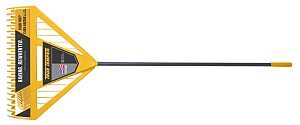 True Temper 2704000 Leaf Rake, Poly Tine, 11 in L Tine, 26 in W Tine, 39-Tine, Steel Handle, 60 in L Handle