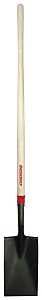 Razor-Back 46200 Border Spade, 7.06 in W Blade, 14 ga, Steel Blade, Hardwood Handle, 48 in L Handle