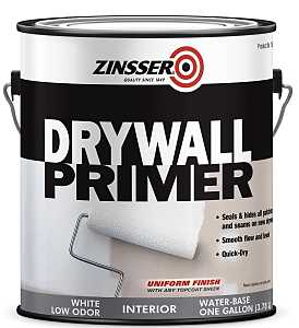 Zinsser 01501 Primer, 400 sq-ft Coverage Area, White, 1 gal, Pack of 4