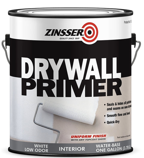 Zinsser 01501 Primer, 400 sq-ft Coverage Area, White, 1 gal, Pack of 4