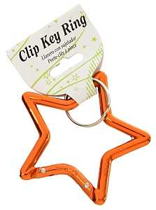 Hy-Ko KH495 Key Ring, Carabiner Ring, Pack of 5