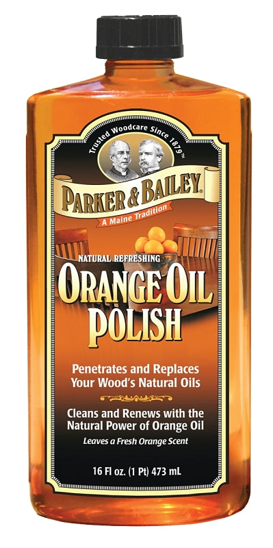 Parker & Bailey 510677U Oil Polish, 16 oz, Light Orange, Liquid, Orange