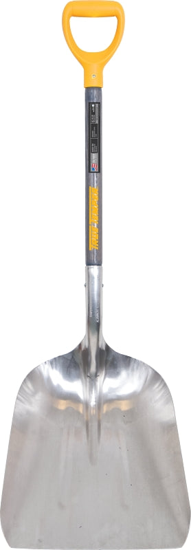 True Temper 2681200 Scoop Shovel, 4.77 in W Blade, Aluminum Blade, Hardwood Handle, D-Grip Handle, 46.13 in OAL