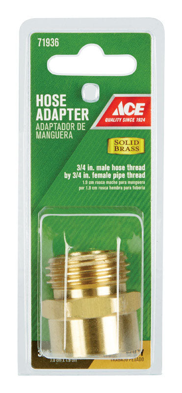 Ace 3/4 in. MHT x 3/4 in. FPT Brass Hose Coupling Male/Female Threaded