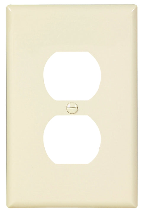 Eaton Wiring Devices PJ8LA Single and Duplex Receptacle Wallplate, 4-7/8 in L, 3-1/8 in W, 1 -Gang, Polycarbonate, Pack of 25