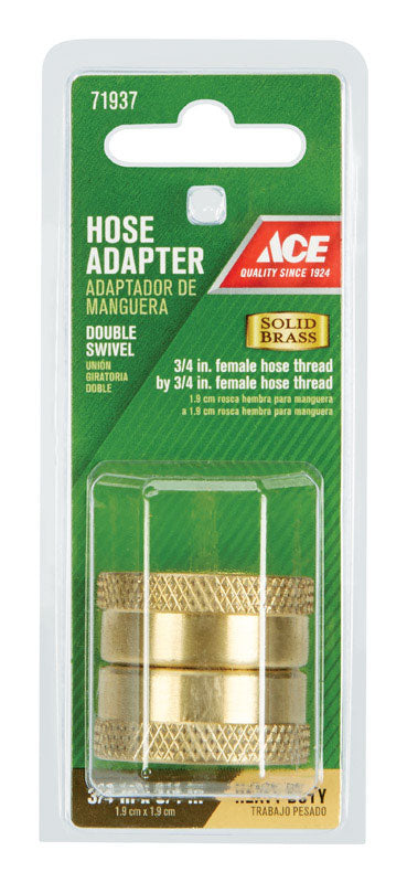 Ace 3/4 in. x 3/4 in. Brass Hose Coupling Female Threaded