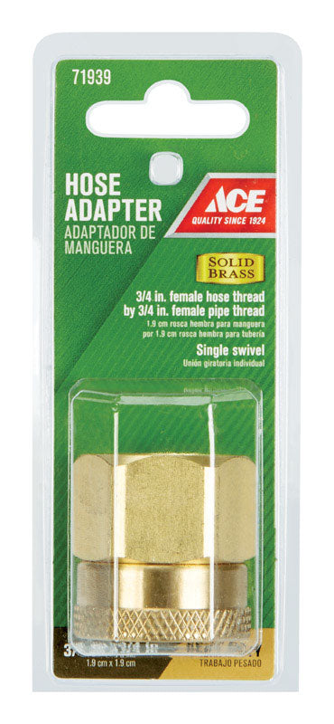 Ace 3/4 in. FHT x 3/4 in. FPT Brass Hose Adapter Female Threaded