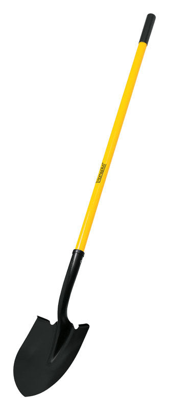 Home Plus 47 in. Fiberglass Long Handle 8 in. W Steel Round Point Shovel