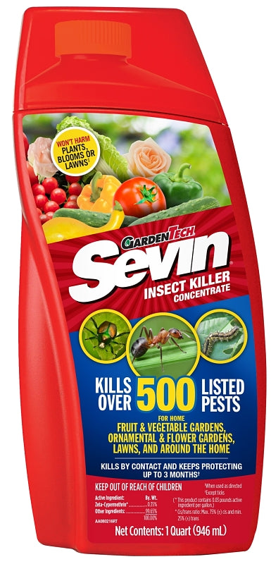 Sevin 100530125 Insect Killer, Liquid, Spray Application, 32 oz Bottle