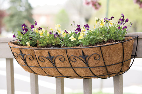 Living Accents Oblong Steel Window Planter 30 L x 8.3 W x 8 H Black