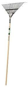 Landscapers Select 34585 Lawn/Leaf Rake, Steel Tine, 22-Tine, Wood Handle, 54 in L Handle