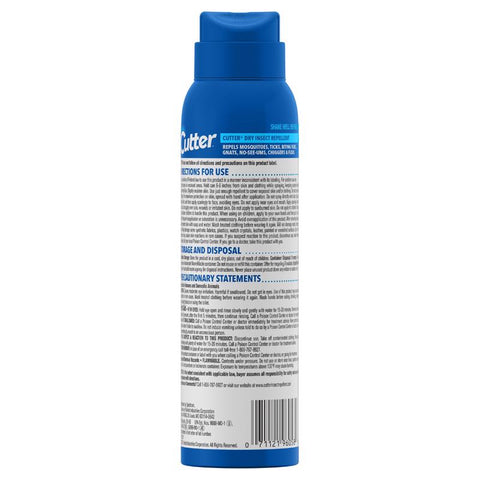 Cutter Dry Insect Repellent Liquid For Mosquitoes/Other Flying Insects 4 oz