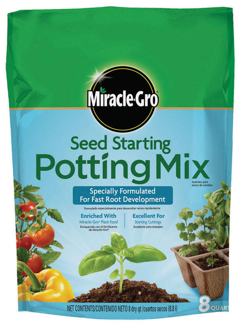 Miracle-Gro Seed Starter Mix Fertilizer Enriched 8 qt.