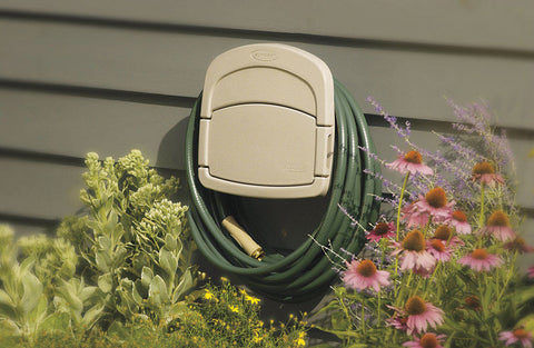 Suncast Hose Hangout Wall Mount Hose Holder 150 ft. Taupe