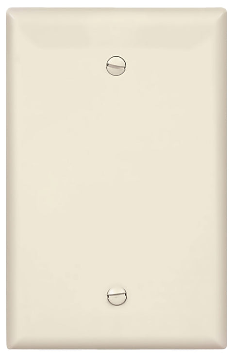Eaton Wiring Devices PJ13LA Blank Wallplate, 4.87 in L, 3.13 in W, 0.08 in Thick, 1 -Gang, Polycarbonate