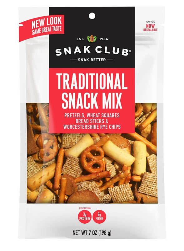 Snak Club CSU29469 Traditional Snack Mix, 6.75 oz, Pack of 6 – Shell ...