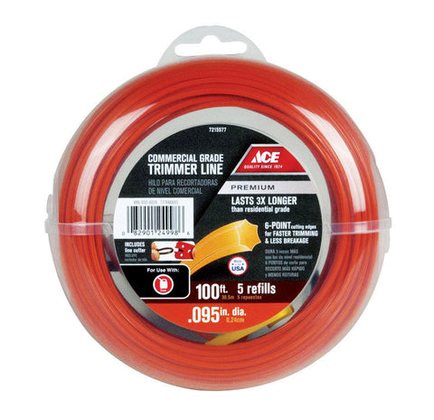 Ace Commercial Trimmer Line 0.095 in. Dia. x 100 ft. L 5 refill