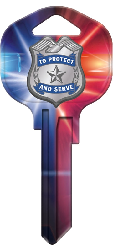 Hy-Ko 15005KW1-POL Key Blank, Police Badge, Brass, Nickel-Plated, For ...