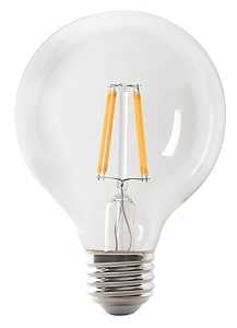 Feit Electric BPG2560/927CA/FIL LED Bulb, Globe, G25 Lamp, 60 W Equivalent, E26 Lamp Base, Dimmable, Clear