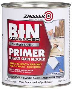 Zinsser 271009 Advanced Synthetic Primer, Flat, Matte, White, 1 qt, Can