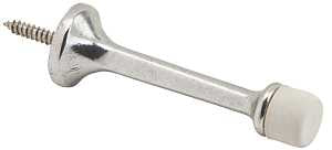 Schlage Ives Series 61A92 Base Door Stop, 7/8 in Dia Base, 3-1/8 in Projection, Aluminum, Aluminum