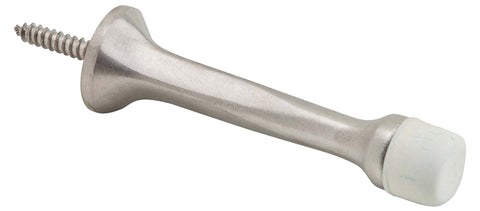 Schlage 61MB26D Door Stop, 7/8 in Dia Base, 3-1/8 in Projection, Brass, Satin Chrome