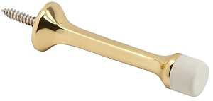 Schlage 61MB3 Door Stop, 7/8 in Dia Base, 3-1/8 in Projection, Brass, Brass