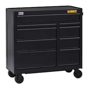 DEWALT DWST24190 Rolling Tool Cabinet, 15,498 cu-in, 26-1/2 in OAW, 40-1/2 in OAH, 18 in OAD, Steel, Black, 9-Drawer