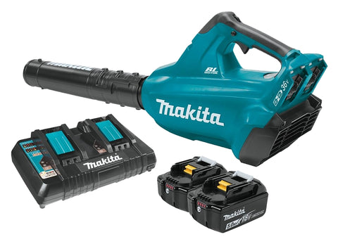 Makita XBU02PT Cordless Blower Kit, Battery Included, 5 Ah, 18 V, Lithium-Ion, 6 -Speed, 473 cfm Air